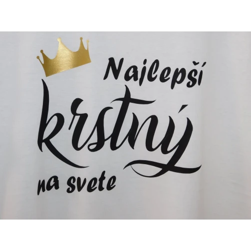 Pánske tričko s potlačou "NAJLEPŠÍ KRSTNÝ"