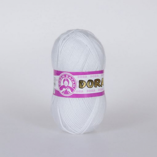 Priadza DORA 000 - biela