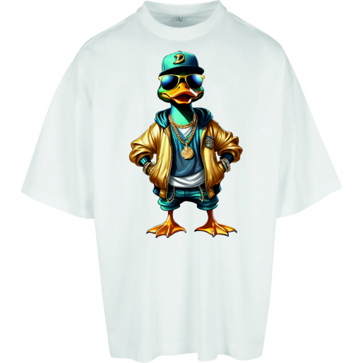Pánske oversize tričko s potlačou GangsterDuck2