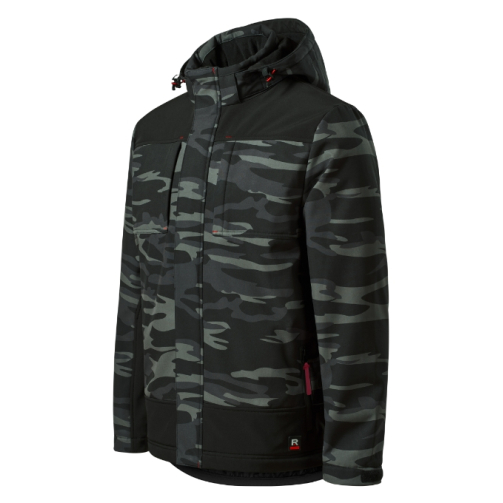 Zimná softshellová bunda pánska - Vertex Camo W56