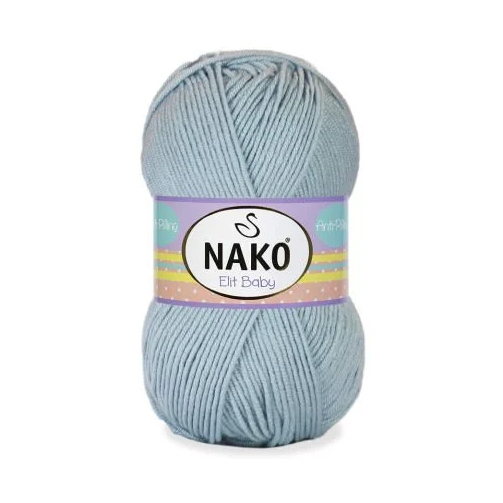 priadza Elit baby 12408 - šedomodrá