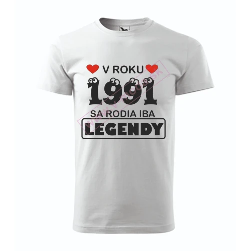 Pánske tričko s potlačou "Legendy 1991"